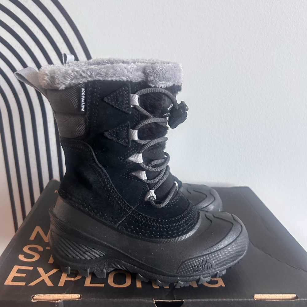 The North Face Kids Black and Gray Boots